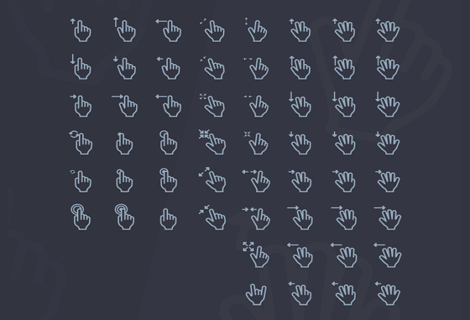 free gesture icon sets