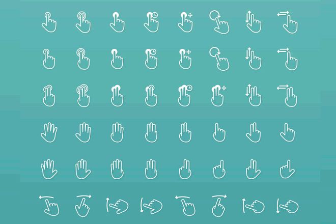free gesture icon sets