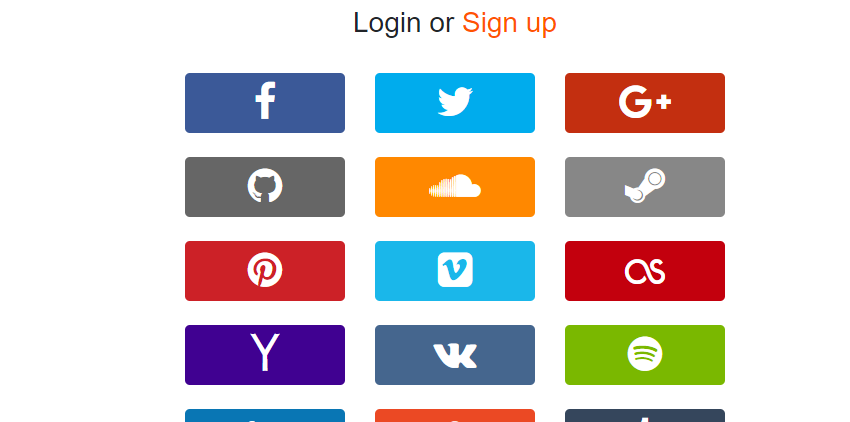 bootstrap social media icons